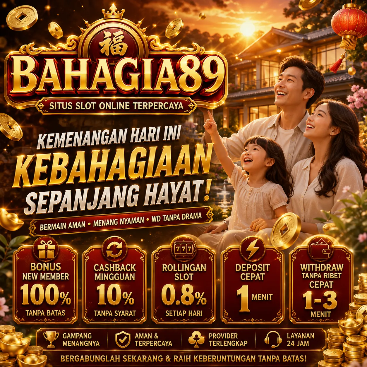 BAHAGIA89 Banner